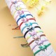 12pc Women Girl Unicorn Woven Friendship Bracelet Set For Party Favor Multicoloured Adjustable Bracelet 12pc Women Girl Unicorn Woven Friendship Bracelet Set For Party Favor Multicoloured Adjustable Bracelet